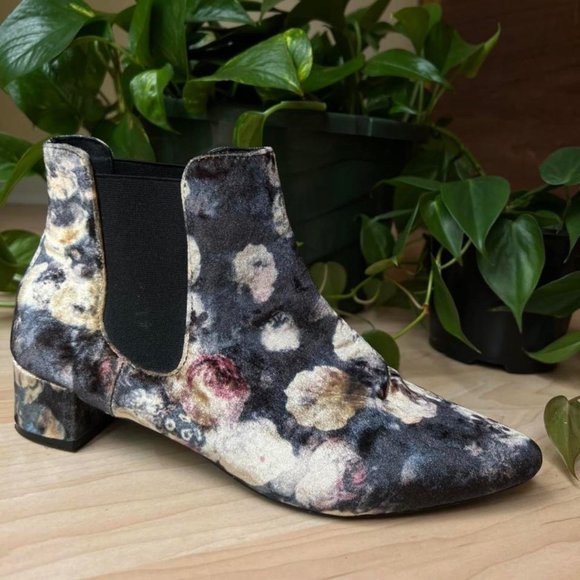 Floral Velvet Chelsea Boot - Picture 3 of 4